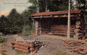 Big Moose New York Hotel Glenmore Open Camp Vintage Postcard AA110095