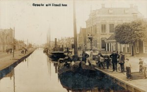 Netherlands Groete Uit Drachten Friesland Fotokaart Vintage RPPC 08.25