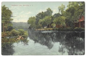 Hartman's Lake, Amityville, Long Island, New York Unused Quarto Chrome P...