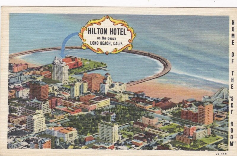 California Long Beach Hilton Hotel Curteich sk3493