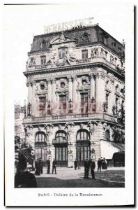 Old Postcard Paris Theater of the Renaissance