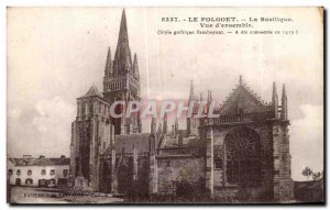 Old Postcard The Folgoet Basilica Overview Gothic Style A was consaeroe in 1419