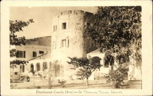 St Thomas Virgin Islands VI Bluebeard Castle Hotel Vintage Real Photo Postcard