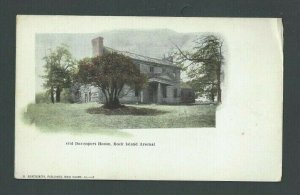 Ca 1909 Post Card Illinois Rock Island Arsenal The Old Davenport House