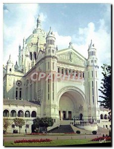 Postcard Modern Colors and Light of France Lisieux Basilica Portal