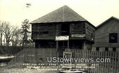 Real Photo Fort Halifax, 1754 in Winslow, Maine