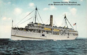 STEAMER SHIP DOROTHY BRADFORD BOSTON & PROVINCETOWN LINE POSTCARD 1913