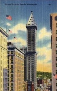 Second Avenue - Seattle, Washington WA Postcard