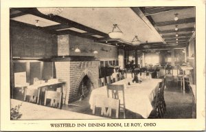 Postcard Westfield Inn Dining Room in LeRoy, Ohio