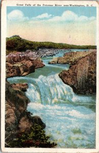 VINTAGE POSTCARD GREAT FALLS OF THE POTOMAC RIVER MAILED 1921
