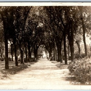 c1920s Winona Minn RPPC 3rd Ward Park Real Photo Beautiful Trail Postcard MN A99