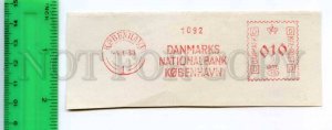 420946 DENMARK 1938 year National BANK Copenhagen Postage meter piece of COVER