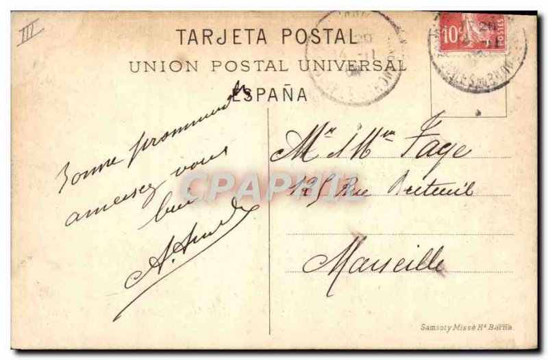 Postcard Old Elephant Barcelona Parque El Elefante