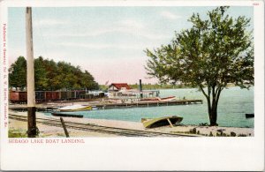 Sebago Lake Boat Landing ME Maine Unused GW Morris Postcard F51