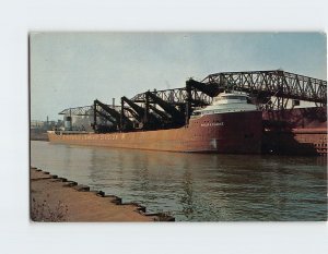 Postcard The carrier Philip R. Clarke, Gary Steel Works, Gary, Indiana