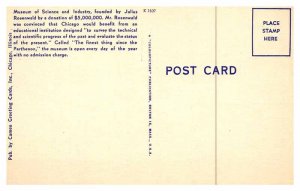 Postcard MUSEUM SCENE Chicago Illinois IL AR5726