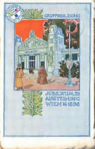 GRUPPEBILDUNG  Jubilaums AUSSTELLUNG WIENS 1898 Postcard