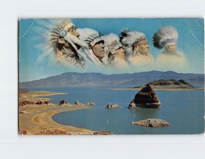 Postcard A panoramic view of Pyramid Lake Nevada USA