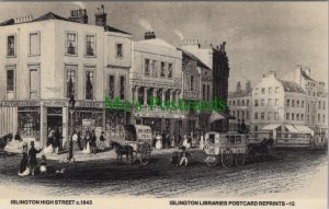 London Postcard - Islington High Street c.1843 (Repro) Ref.RS29335