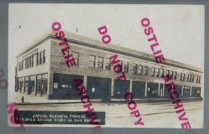 Salem OREGON RPPC 1915 ADVERTISING School CAPITAL BUSINESS COLLEGE OR