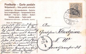 L066 Happy Easter Chicken Rabbit 1905 vintage postcard