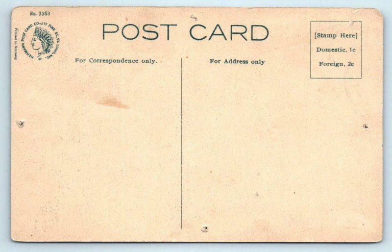 ATCHISON, KS ~ Chapel Interior MT. ST. SCHOLASTICA'S ACADEMY c1910s Postcard