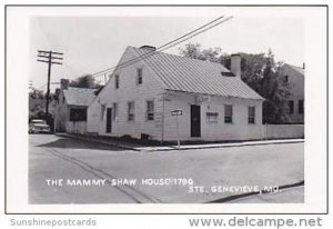 Montana Ste Genevieve The Mammy Shaw House 1790 Real Photo