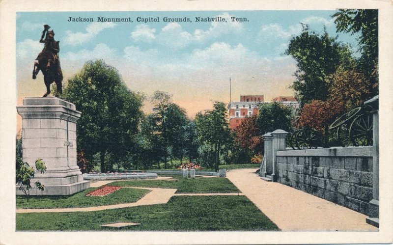 Nashville TN, Tennessee - Jackson Monument on Captol Grounds - WB