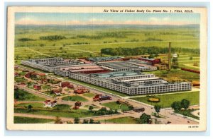 Air View Fisher Automobile Car Body Co Flint MI Michican Postcard (T39)