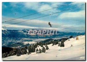 Postcard Modern Chamrousse Isere Ski