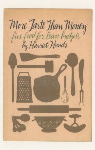 More Taste Than Money Harriet Hands 1975 Book Postcard