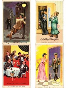 ALCOHOL DRINKING HUMOR COMIC, 45 Old Postcards pre-1960 (L6208)