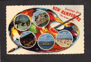 NH Greetings From New Hampshire Artist Painting Old Man Mountain Postcard