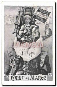 Old Postcard Political Satirical Easter Egg Morocco in 1905 Guillaume Berlin