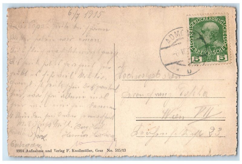 1915 Admont With Reichenstein and Sparafeld Austria Antique Posted Postcard