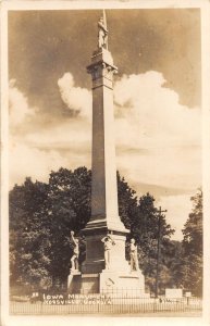 J46/ Rossville Georgia RPPC Postcard c1940s Iowa Monument  122