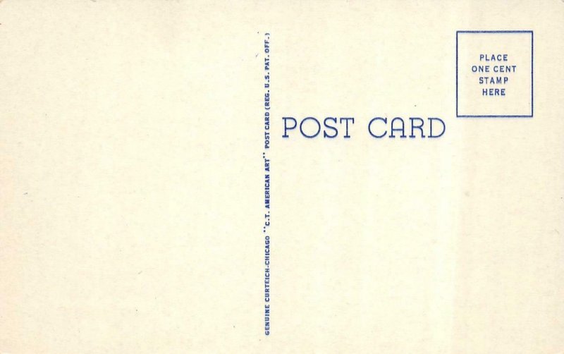 AURORA, Illinois IL   CM BARDWELL SCHOOL & AUDITORIUM  c1940's Curteich Postcard