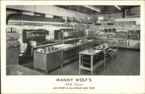 New York City Manny Wolf's 49th Street Kitchen Postcard