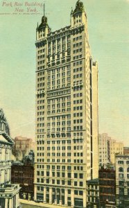 1912 PARK ROW BUILDING NEW YORK*ARCHITECTURE*TO HARRIS*WASHINGTON DC*HARRIS