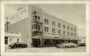 Klamath Falls OR Wi-Ne-Ma Hotel Real Photo Postcard