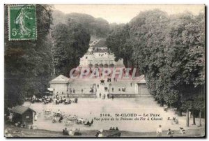 Postcard Old Saint Cloud View The Pare Taking the Iron Horse has Lawn