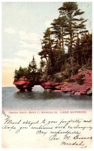 Wisconsin Lake Superior , Grand Arch ,Sand I , Apostle Island