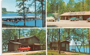 Hemphill Texas Frontier Park Cabins and Lake Vintage Postcard AA66437