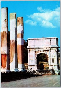 Roma Titu's Arch Rome Italy Monument Tourist Attraction Postcard