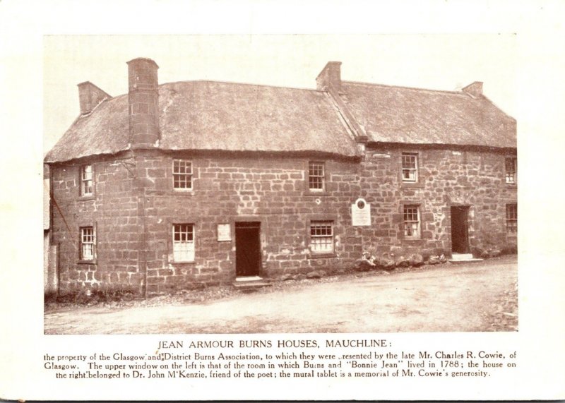 Scotland Mauchline Jean Armour Burns Houses