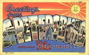 Greetings From St. Petersburg, Florida USA Large Letter Town Unused very ligh...