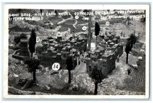 c1930's Gauci Brothers Holy Land Model Dallas Texas TX RPPC Photo Postcard