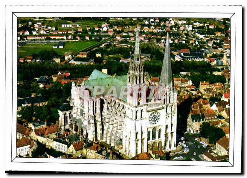 Modern Postcard Chartres Eure et Loir aerial view of the Cathedral XII XIII c...