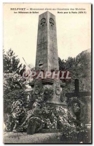 Belfort - high Monument to the Mobile CEMETERY - Old Postcard