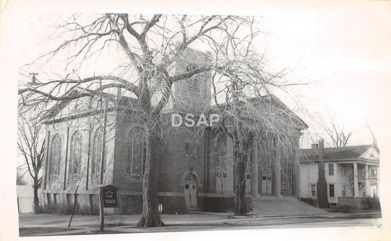 C72/ Virden Illinois Il Real Photo RPPC Postcard 1952 First Christian Church